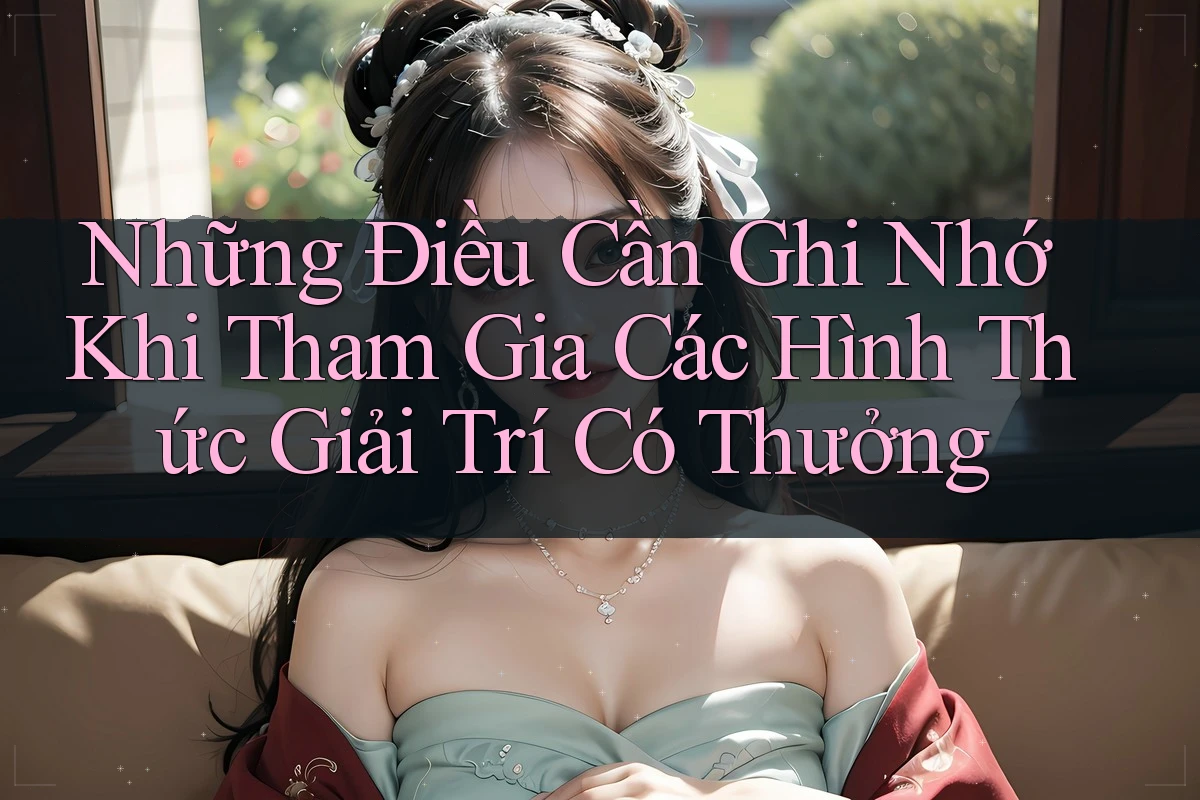 Những Điều Cần Ghi Nhớ Khi Tham Gia Các Hình Thức Giải Trí Có Thưởng